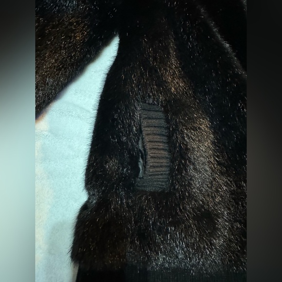 Vintage Split Black Bunny fur Coat - Picture 3 of 12